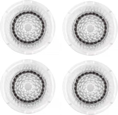 Clarisonic Sensitive brush head closeup for Mia 1 shows gentle cleansing for sensitive skin.