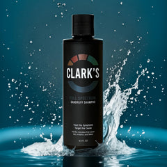 Clark's Full Spectrum shampoo foaming lather demonstrates easy cleansing during shower routine