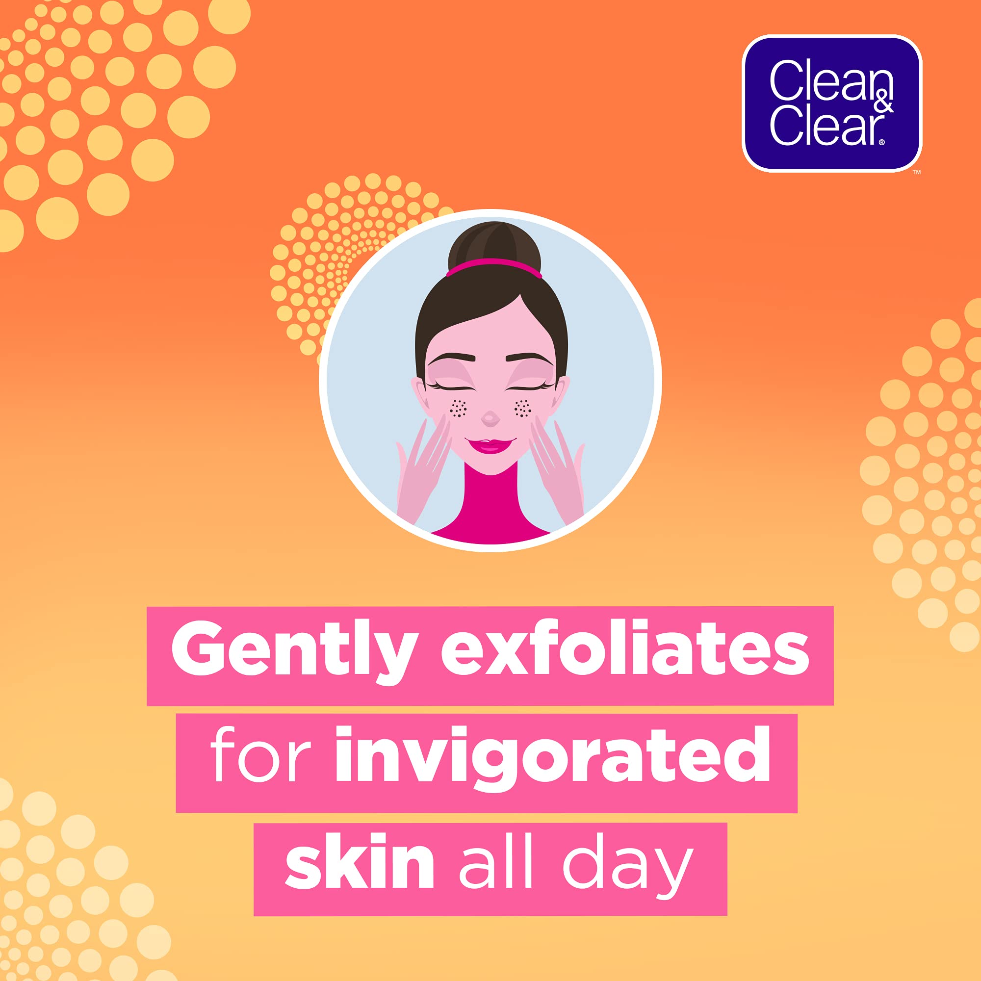 Clean & Clear Morning Energy scrub bursting beads closeup highlighting gentle exfoliation.