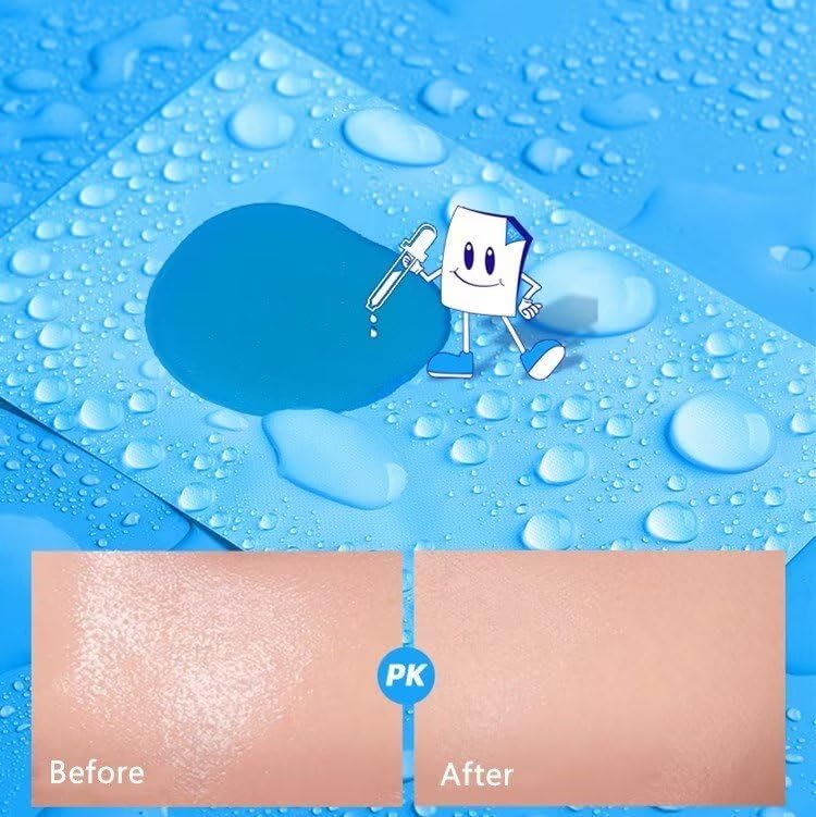 Clean & Clear oil-control film applied to the face for a matte look.