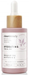Clean Beauty hydrating rose-petal oil bottle for daily moisturization