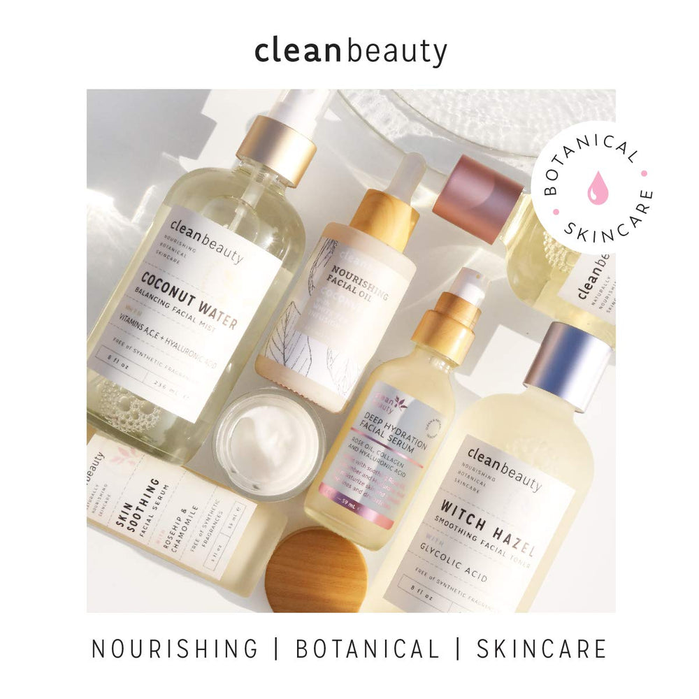 Clean Beauty rosehip and rose-petal blend on skin suggests smoothing and even tone potential