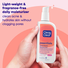 Clean & Clear Essentials label closeup showing 0.5% salicylic acid for acne management