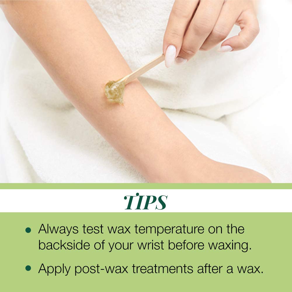 Clean + Easy Azulene 14oz soft wax shown in professional spa setting.