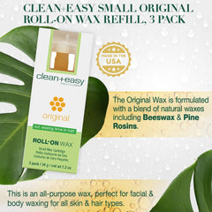 Clean + Easy beeswax pine rosins formulation highlighting skin-friendly ingredients for sensitive areas