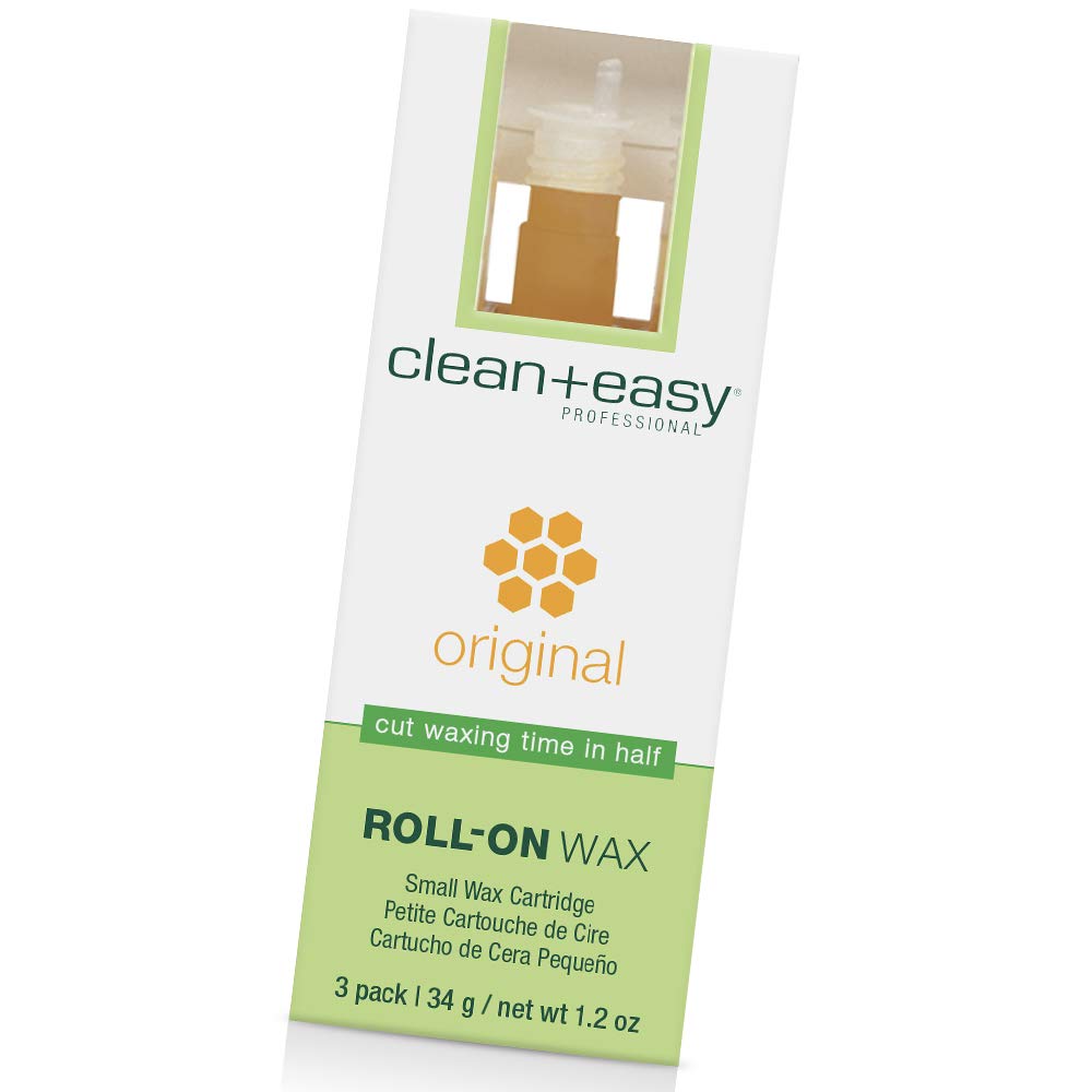 Clean + Easy original roll-on wax refill pack for mess-free at-home waxing