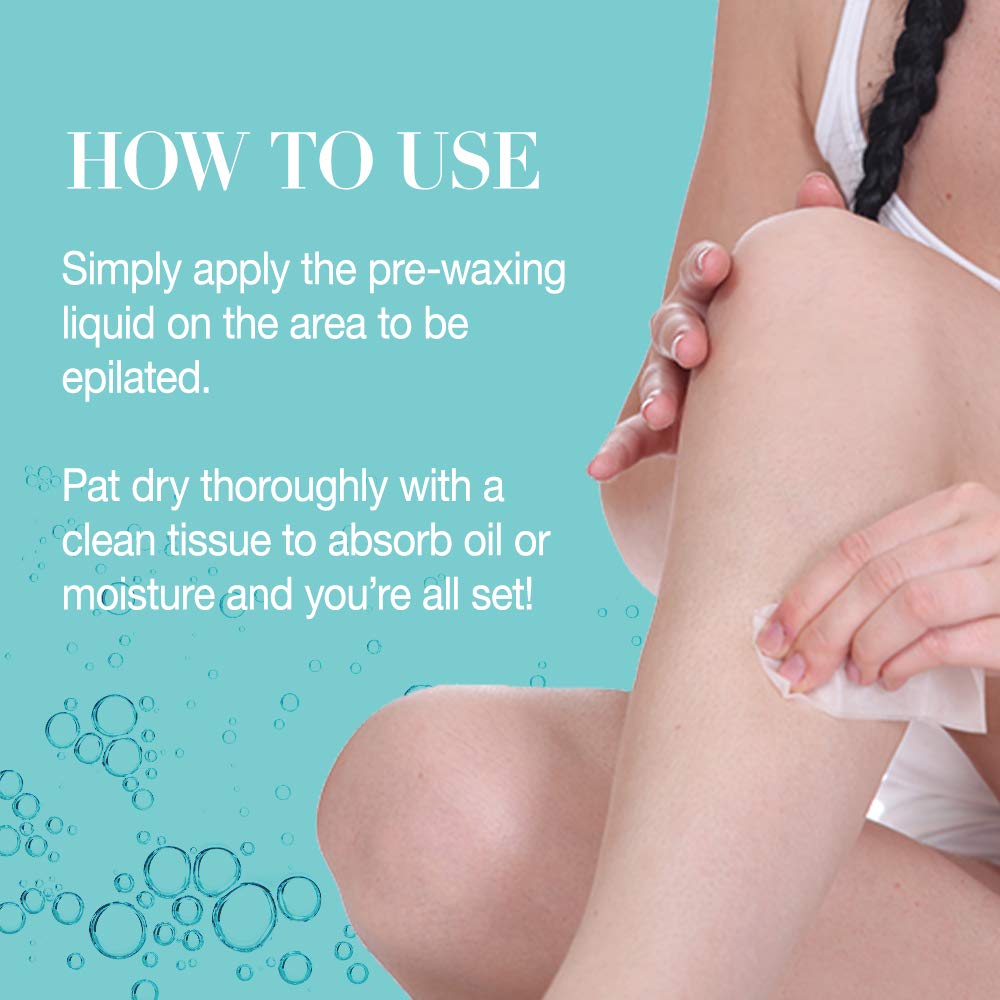 Clean + Easy Pre Wax Cleanser product label and ingredients highlight skin prep.