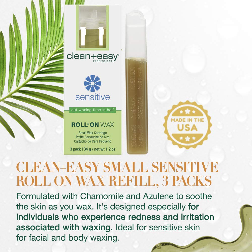 Clean + Easy soothing ingredients image emphasizes chamomile and azulene for calming sensitive skin