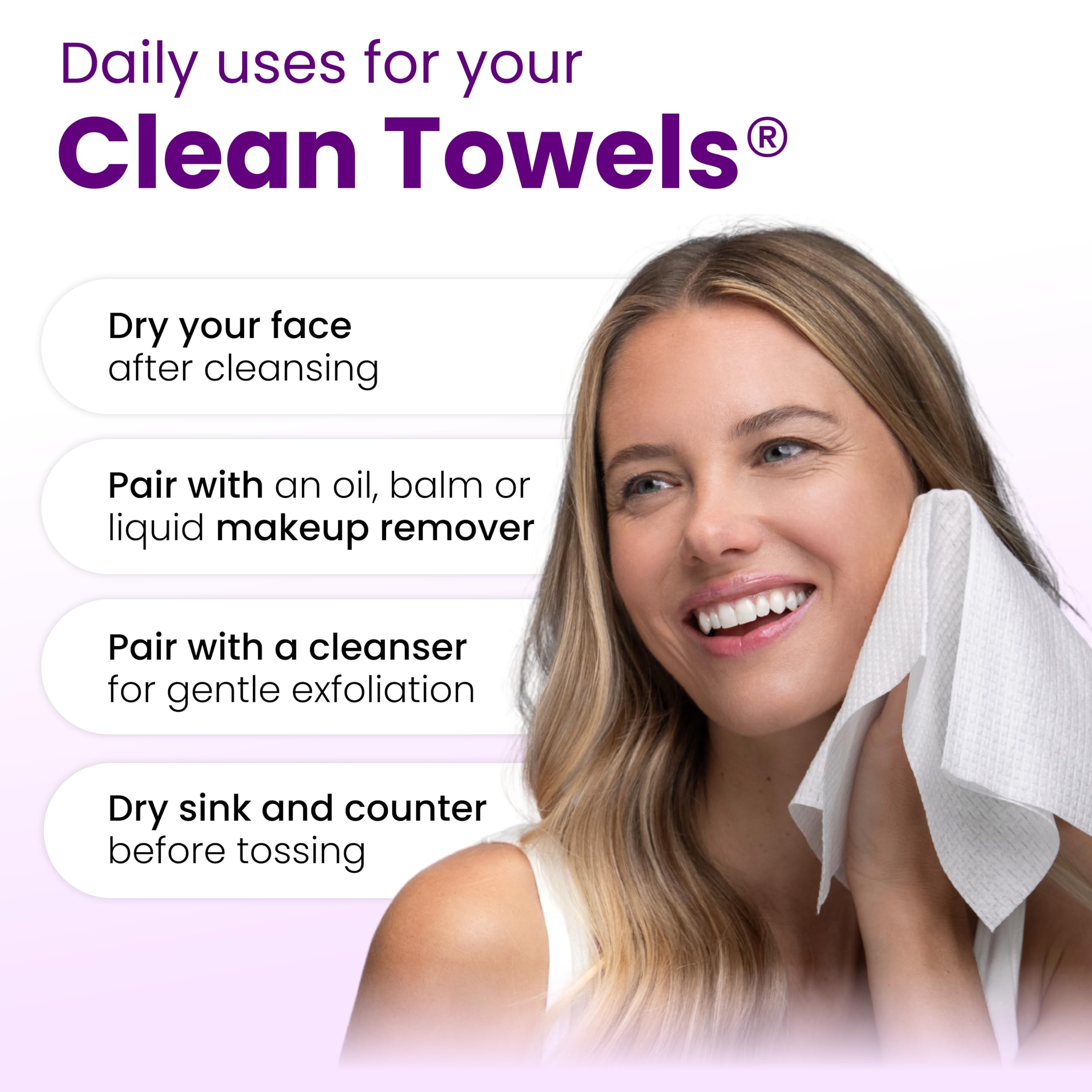 Clean Skin Club 50-count pack front view highlighting convenience