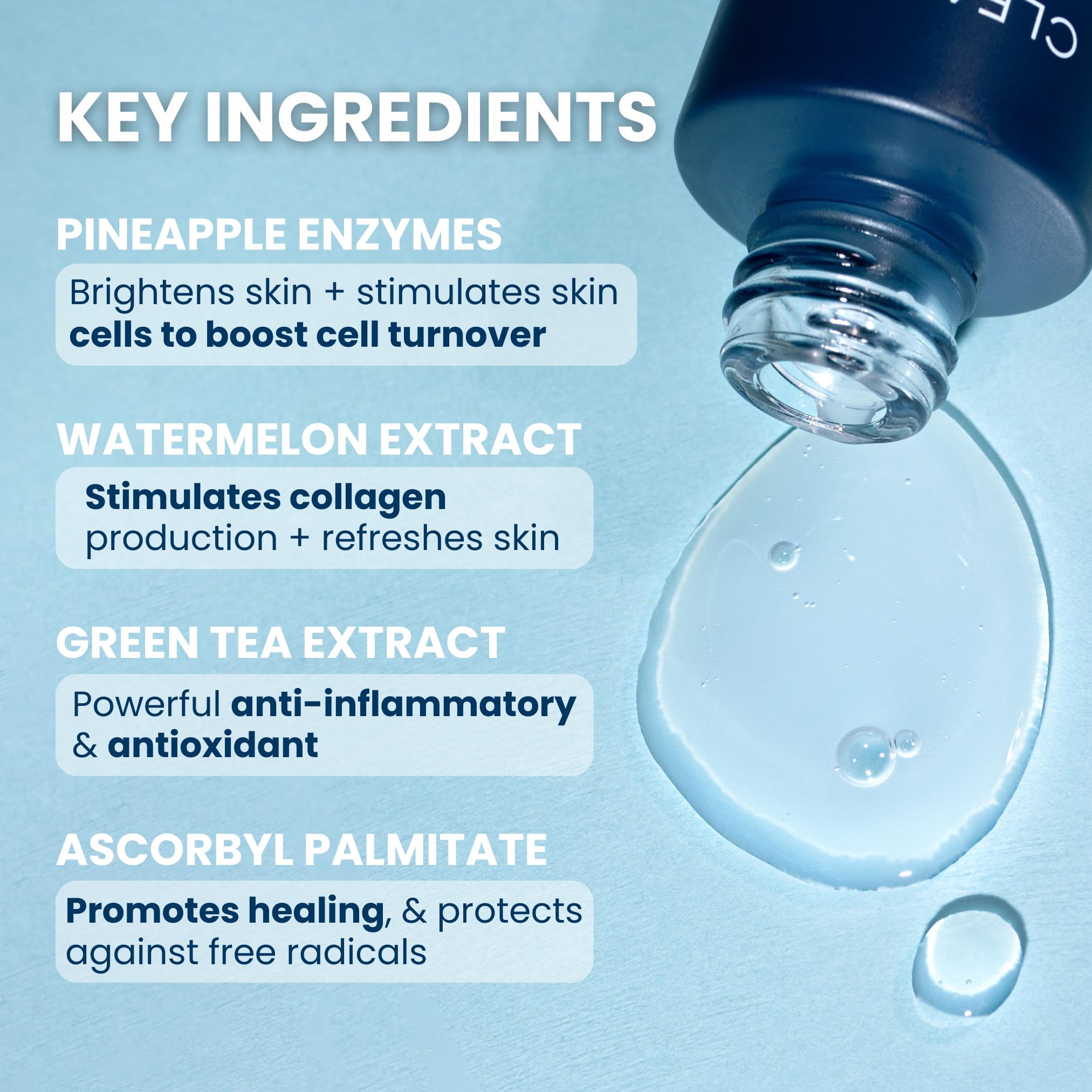 Clean Skin Club antioxidant-rich formula closeup suggests protection against environmental stressors.