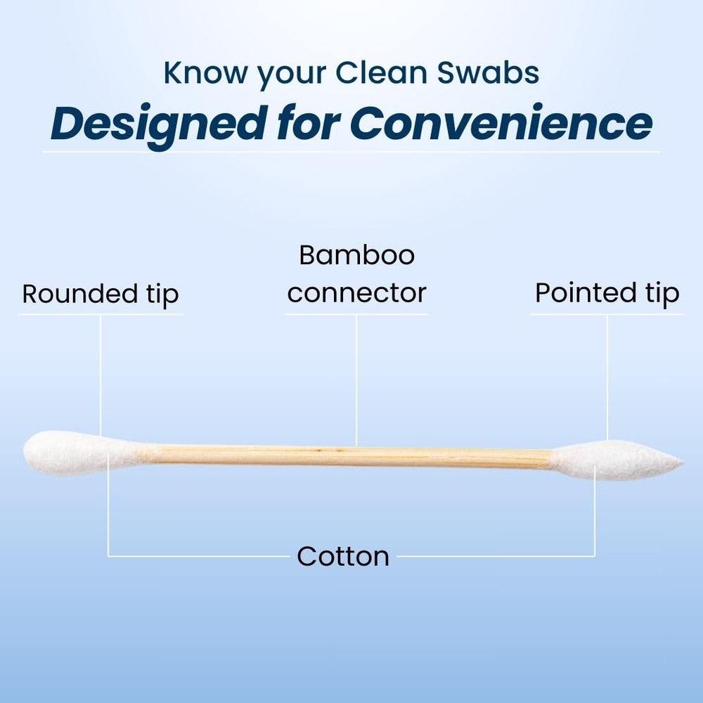 Clean Skin Club Clean Swabs dual-sided-tip offer versatile makeup correction with rounded and precise tips.