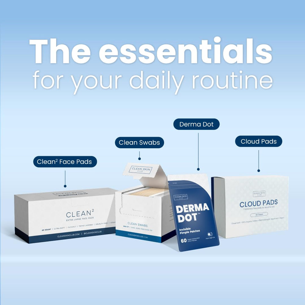 Clean Skin Club Clean² Pads 2-pack bundle ready for daily routines