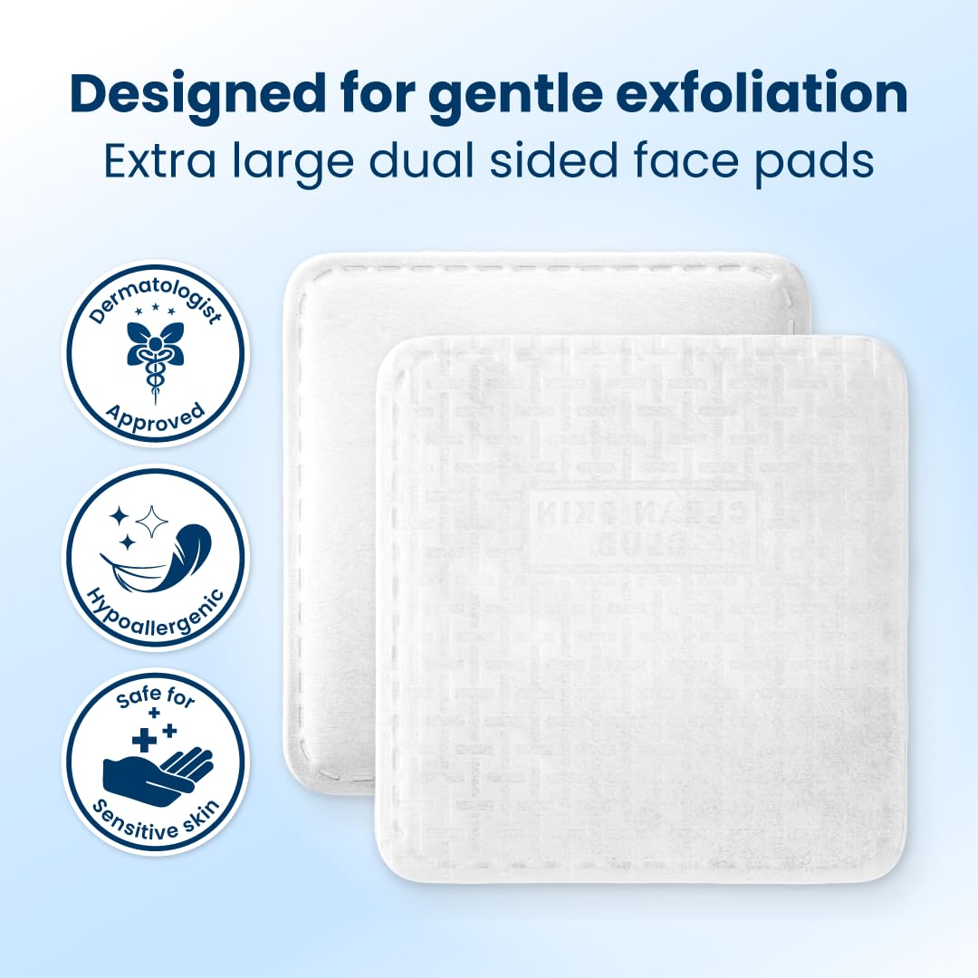 Clean Skin Club Clean² Pads textured side for exfoliation