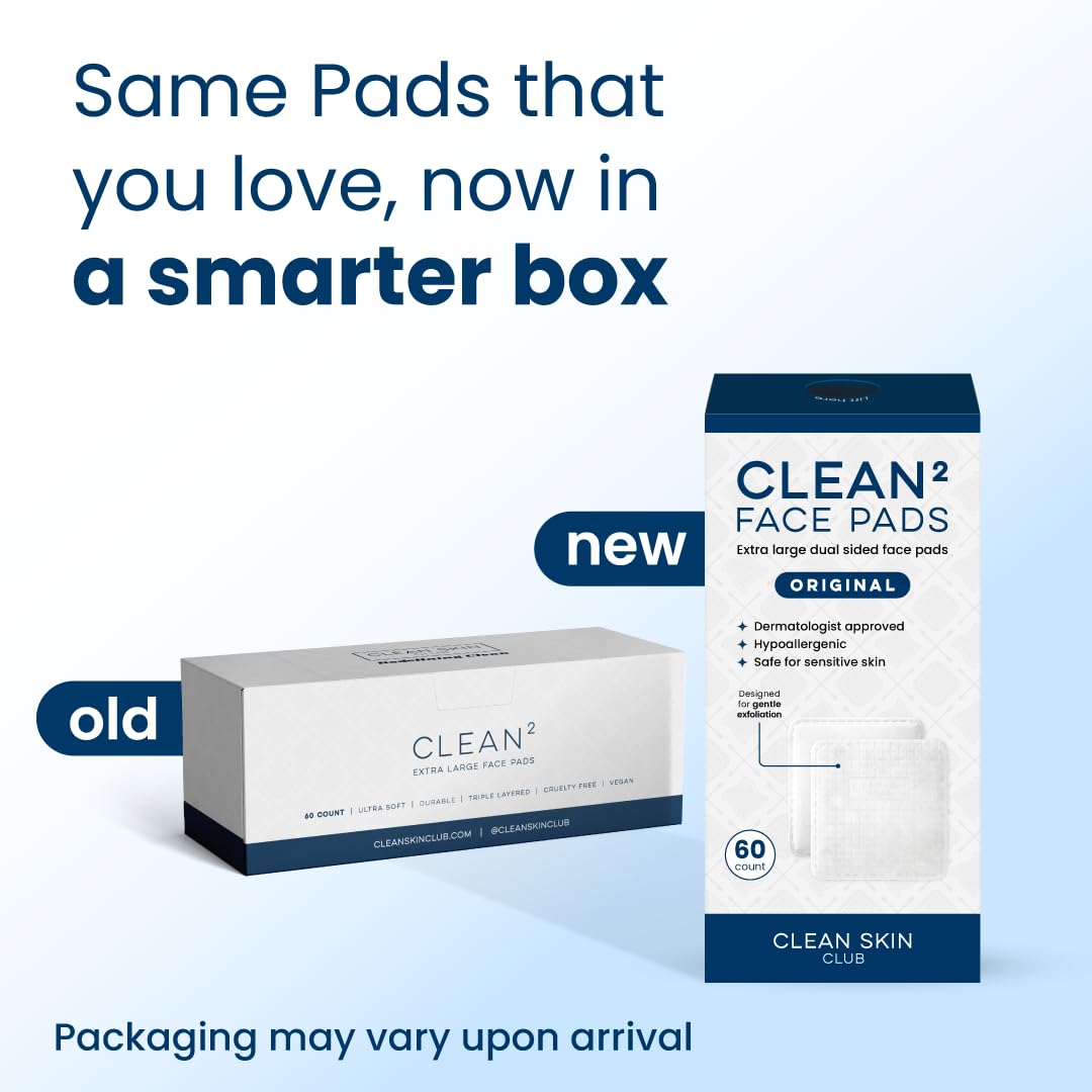 Clean Skin Club Clean² Pads triple-layer construction for softness and strength