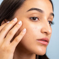 CLEAN SKIN CLUB Derma Dot patch applied on skin for discreet blemish coverage.