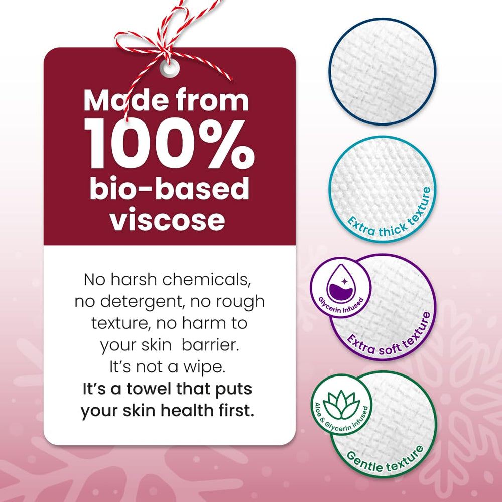 Dermatologist-approved Clean Skin Club towels with clinical testing credibility