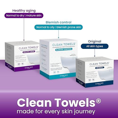 Clean Skin Club dry face towels used in daily skincare routine