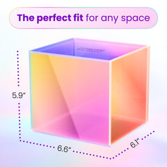 CLEAN SKIN CLUB Prism Box colorful design brightens bathroom storage.
