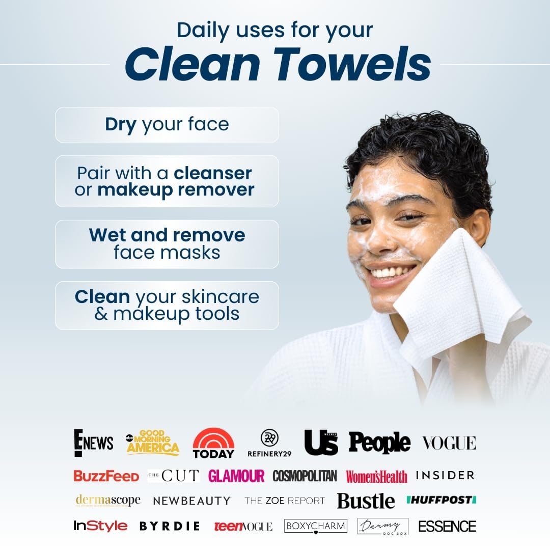 Clean Skin Club travel-friendly disposable towels for on-the-go skincare rituals.