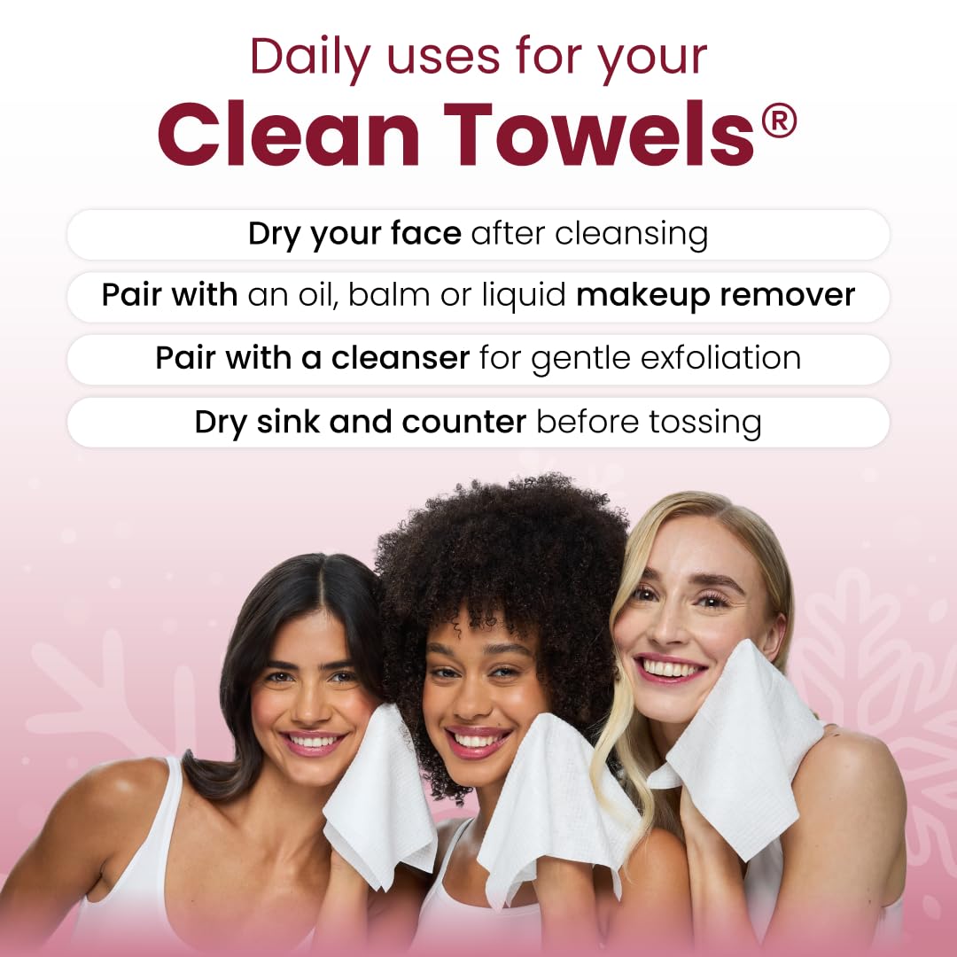 Travel-friendly towels in compact packs for on-the-go skincare