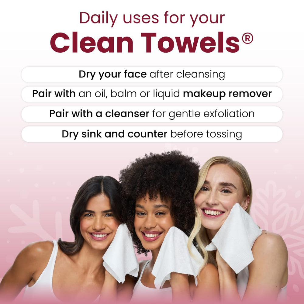 Travel-friendly towels in compact packs for on-the-go skincare