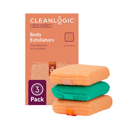 Cleanlogic bath exfoliating scrubber front view for daily cleansing.