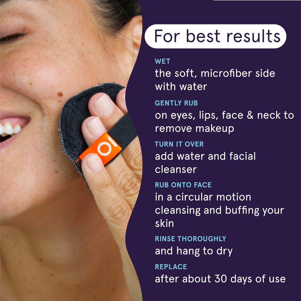 CleanLogic charcoal face sponge with exfoliating side for pore cleansing