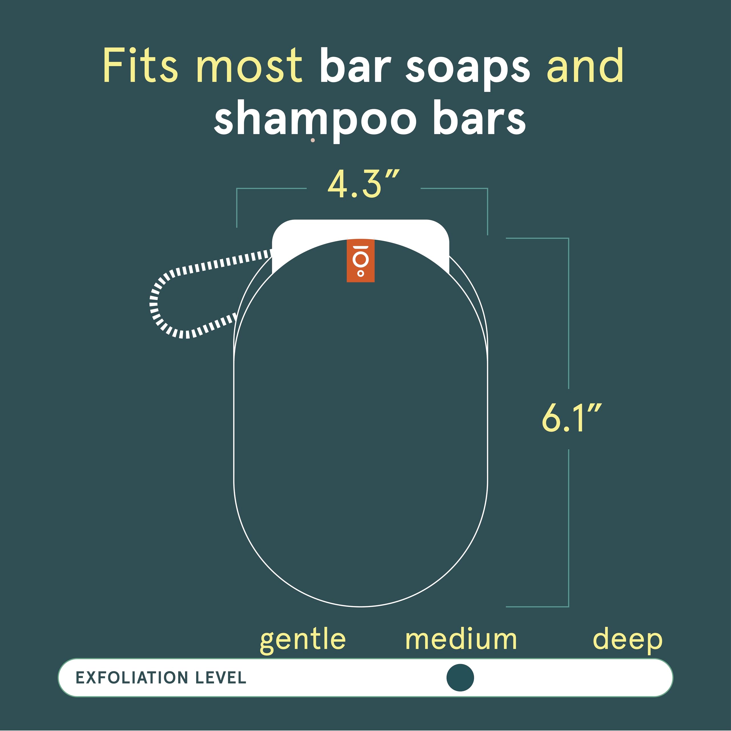 Cleanlogic exfoliating scrubbers texture detail emphasizes deep clean and gentle exfoliation.