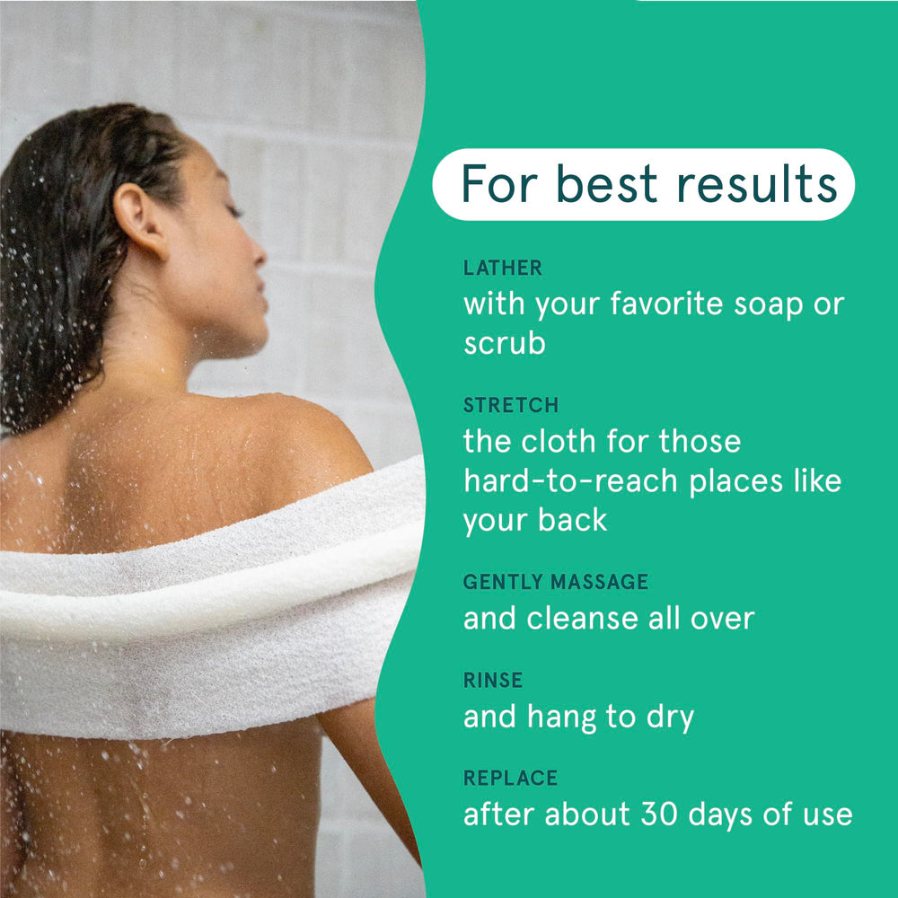 Cleanlogic exfoliator circular massage action illustrating smoothing skin with controlled pressure.