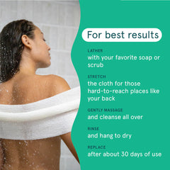 Cleanlogic exfoliator circular massage action illustrating smoothing skin with controlled pressure.