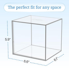 Cleanskin Club clear acrylic box interior holds up to 50 towels securely.