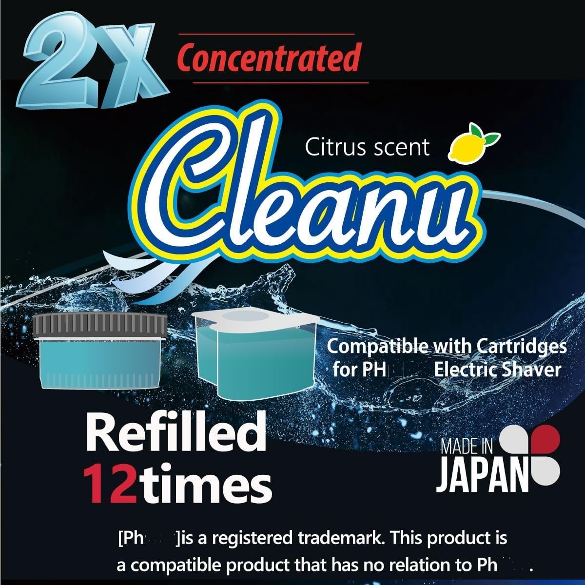 Cleanu bottle refill 12 refills illustrating long-term value and blade care