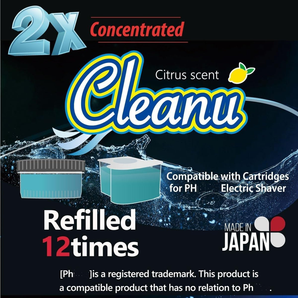 Cleanu bottle refill 12 refills illustrating long-term value and blade care