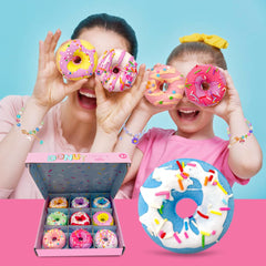 Clear and Fresh donut bath bombs gift packaging ready for gifting.