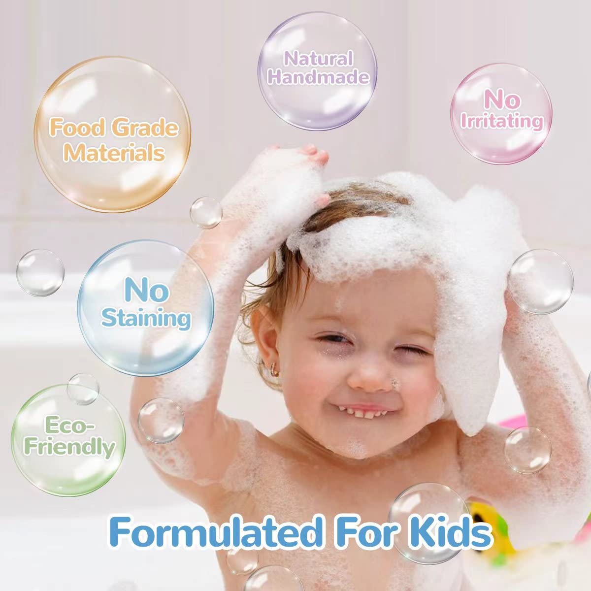 Clear and Fresh donut bath bombs party favors display for celebrations.