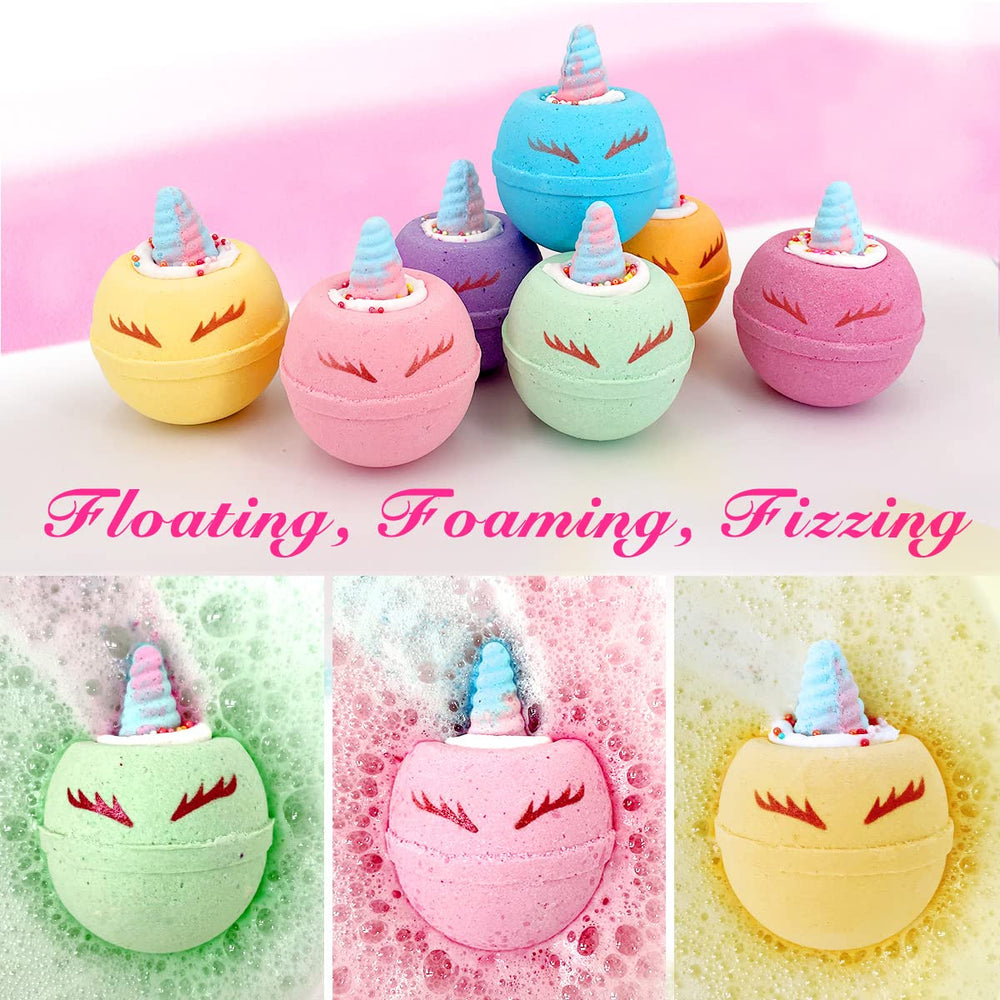 Clear and Fresh unicorn-bath-bombs-coloured-water demonstrates sensory color and fizzy fun without tub staining.