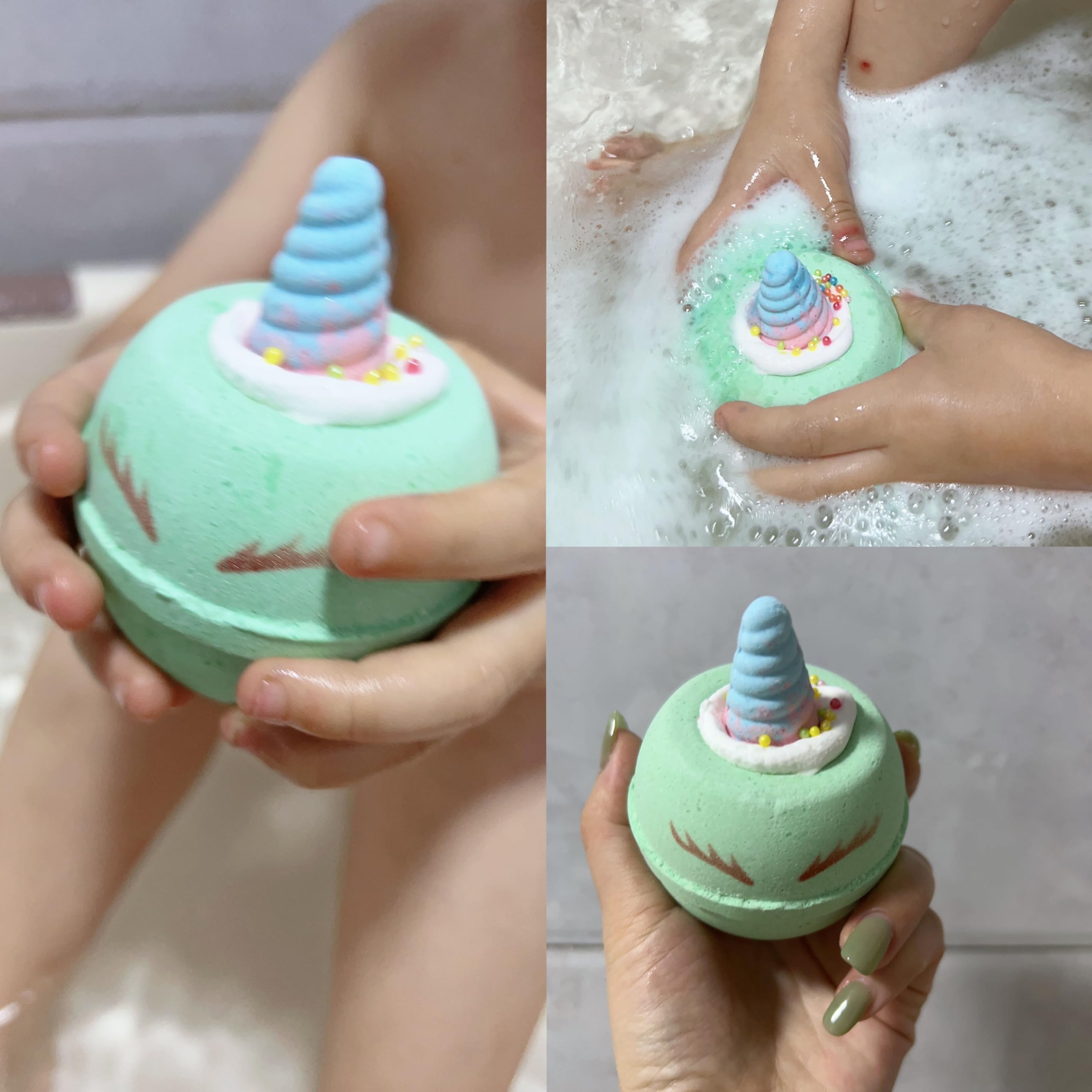 Clear and Fresh unicorn-bath-bombs-varieties showcases nine scents for varied kid-friendly bath experiences.