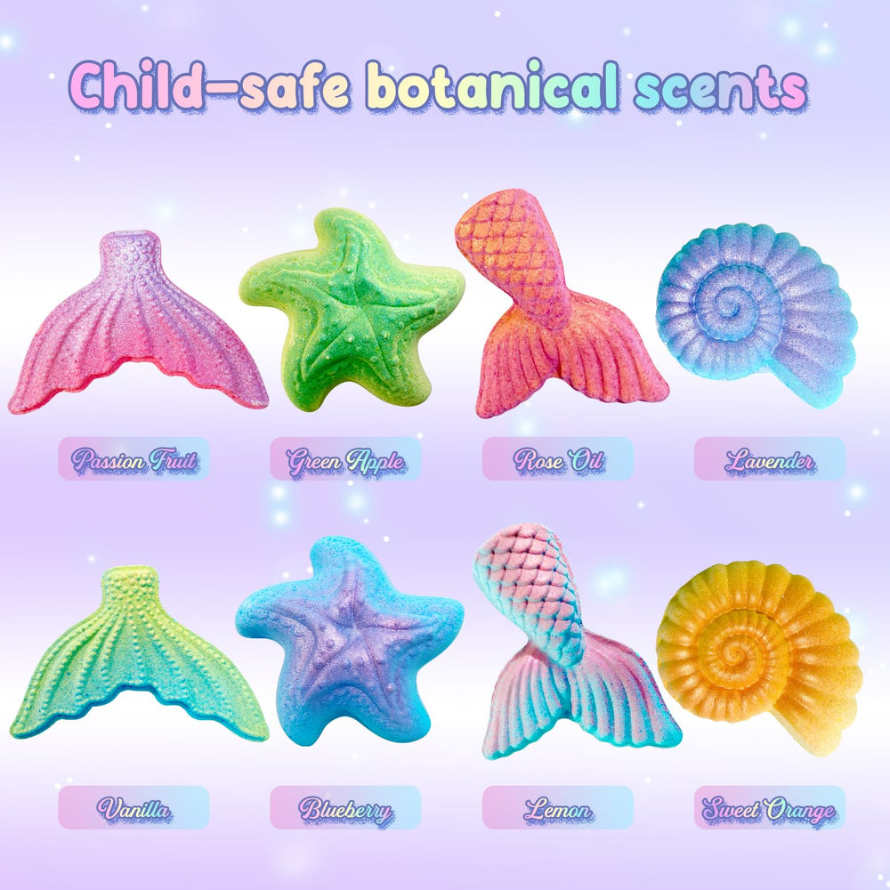 Clear and Fresh XXL mermaid bath bomb creates fluffy bubbles and quick dissolve