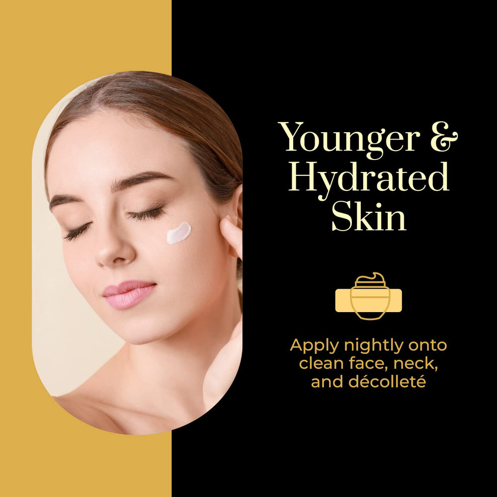 Clear Beauty evening skincare routine visual showing nourishing night care for restful hydrated skin