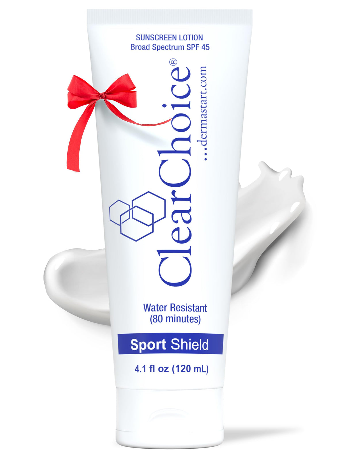 ClearChoice SPF45 face sunscreen bottle close-up with oil-free protection.