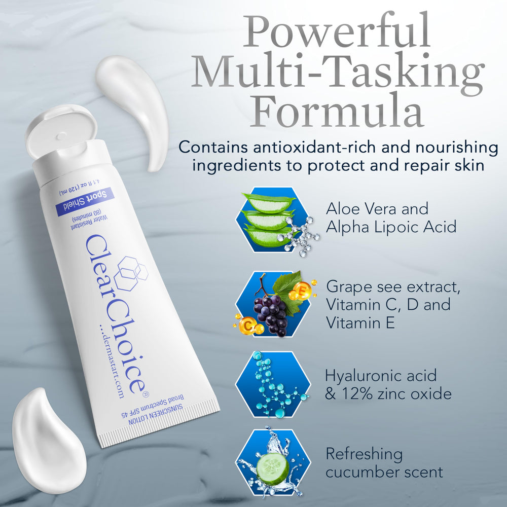 ClearChoice reef-safe formula highlights eco-friendly sun care.