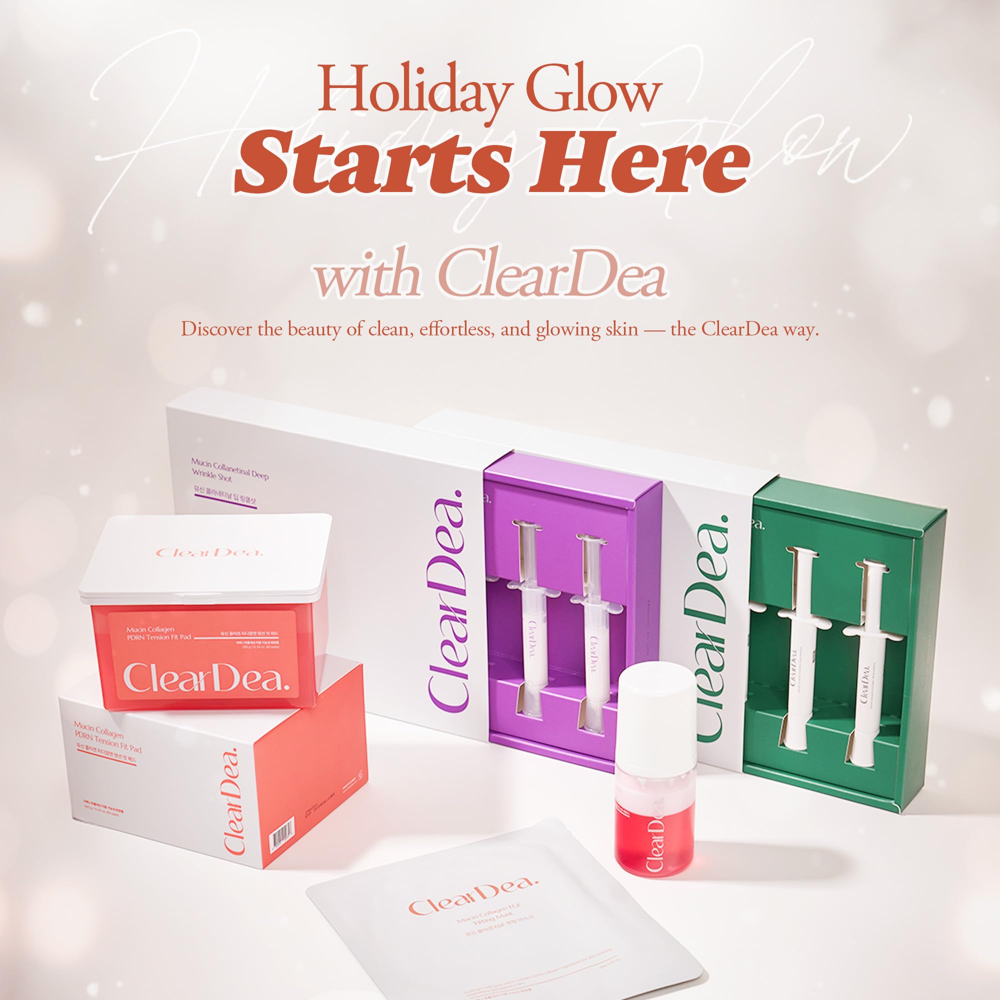 ClearDea Barrier support with panthenol and niacinamide offers radiant glow and resilience.