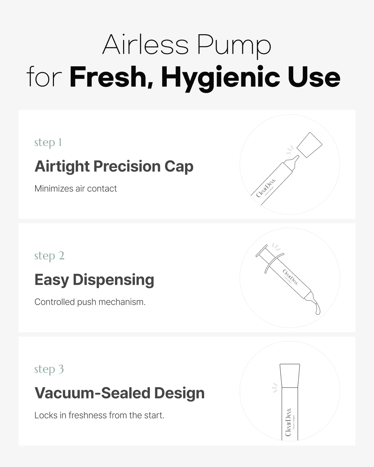 ClearDea Daily firming hydration routine reveals smooth, balanced skin texture.