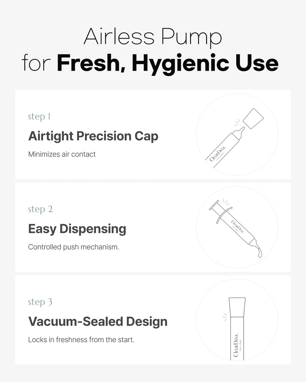 ClearDea Daily firming hydration routine reveals smooth, balanced skin texture.
