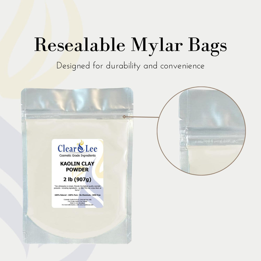 ClearLee Kaolin Clay powder application yields soft, refreshed skin with a smooth look