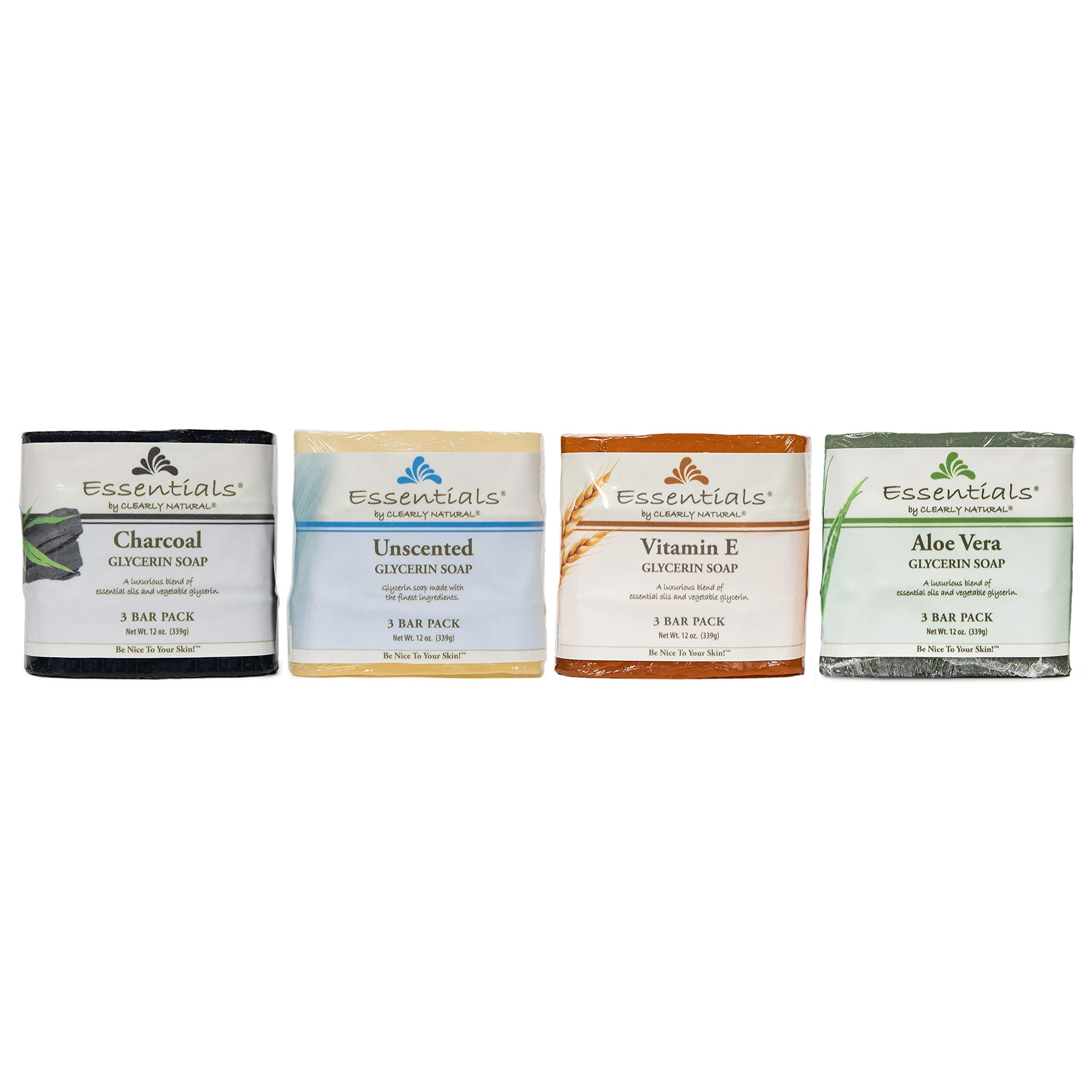 Clearly Natural unscented glycerin bar soap texture close-up emphasizes skin-friendly hydration.