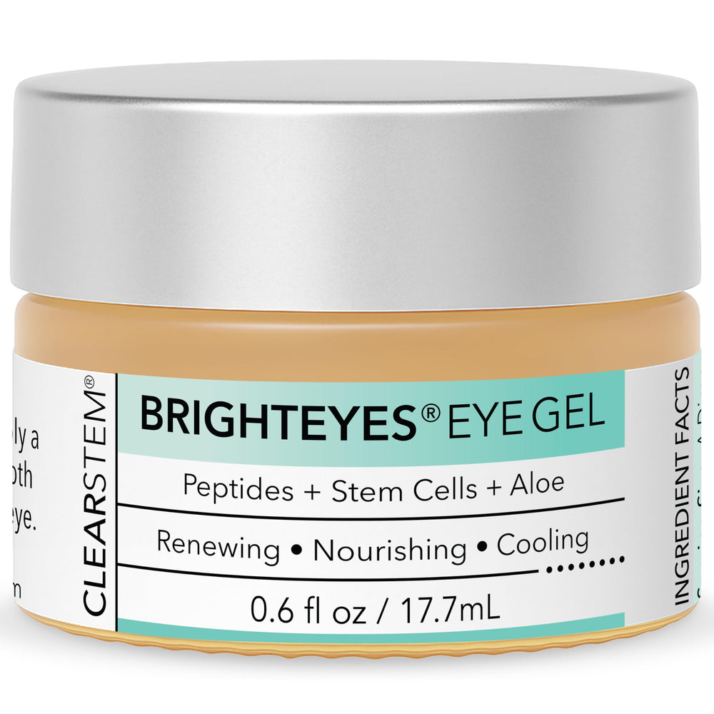 CLEARSTEM BRIGHTEYES eye gel bottle and cap for under-eye refresh.