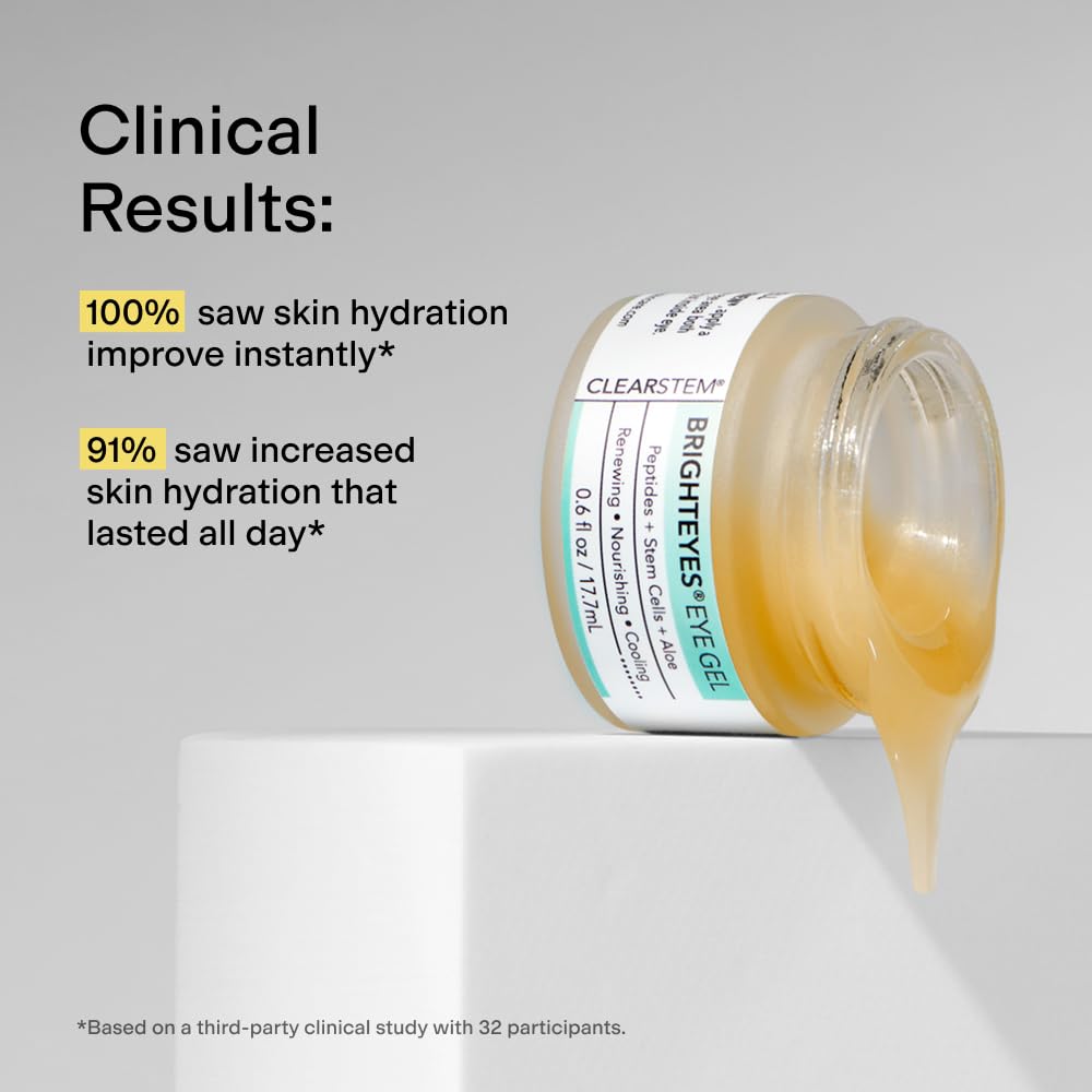 CLEARSTEM BRIGHTEYES gel doubles as lip moisturizer for a smooth pout.