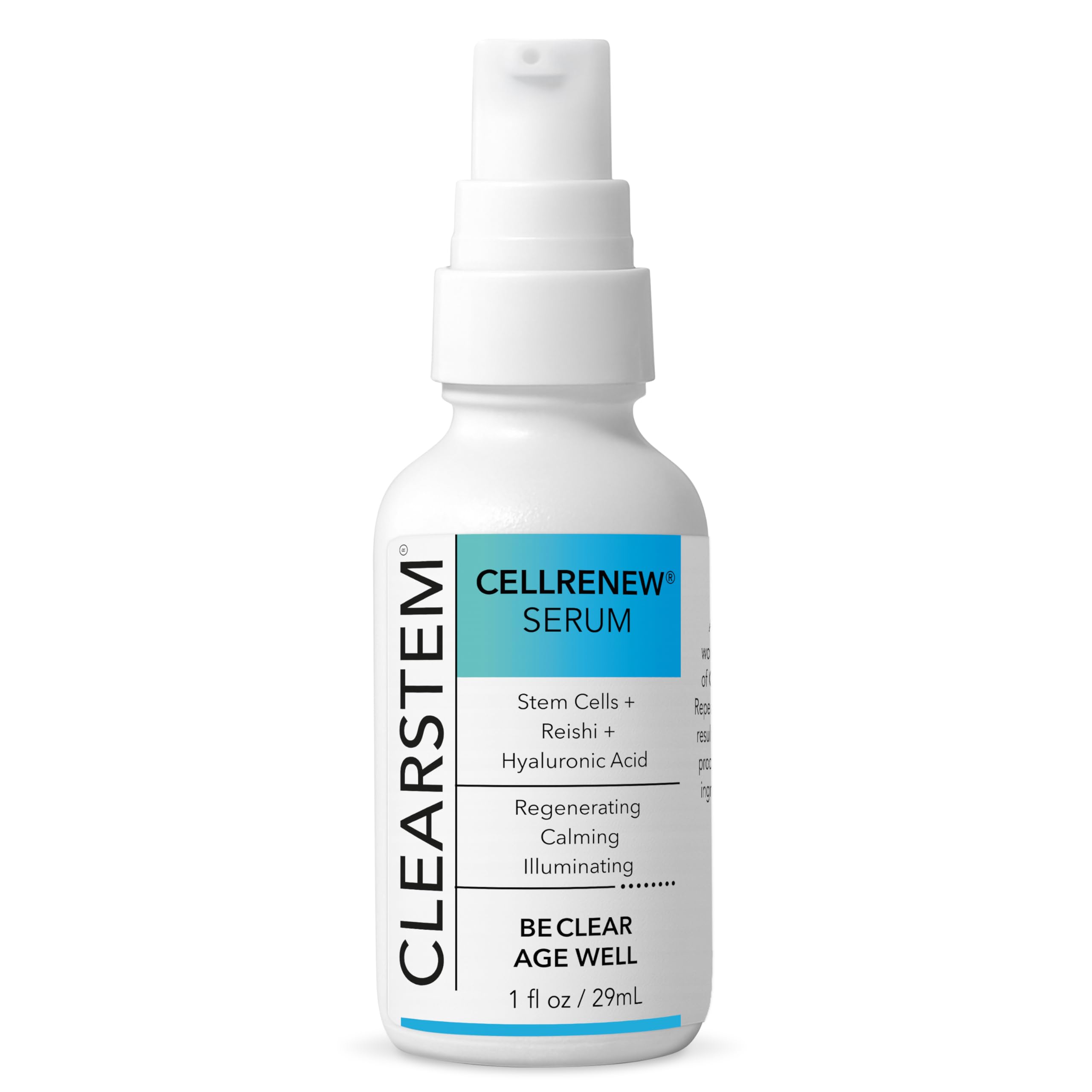 CLEARSTEM CELLRENEW bottle close-up for glowing skin