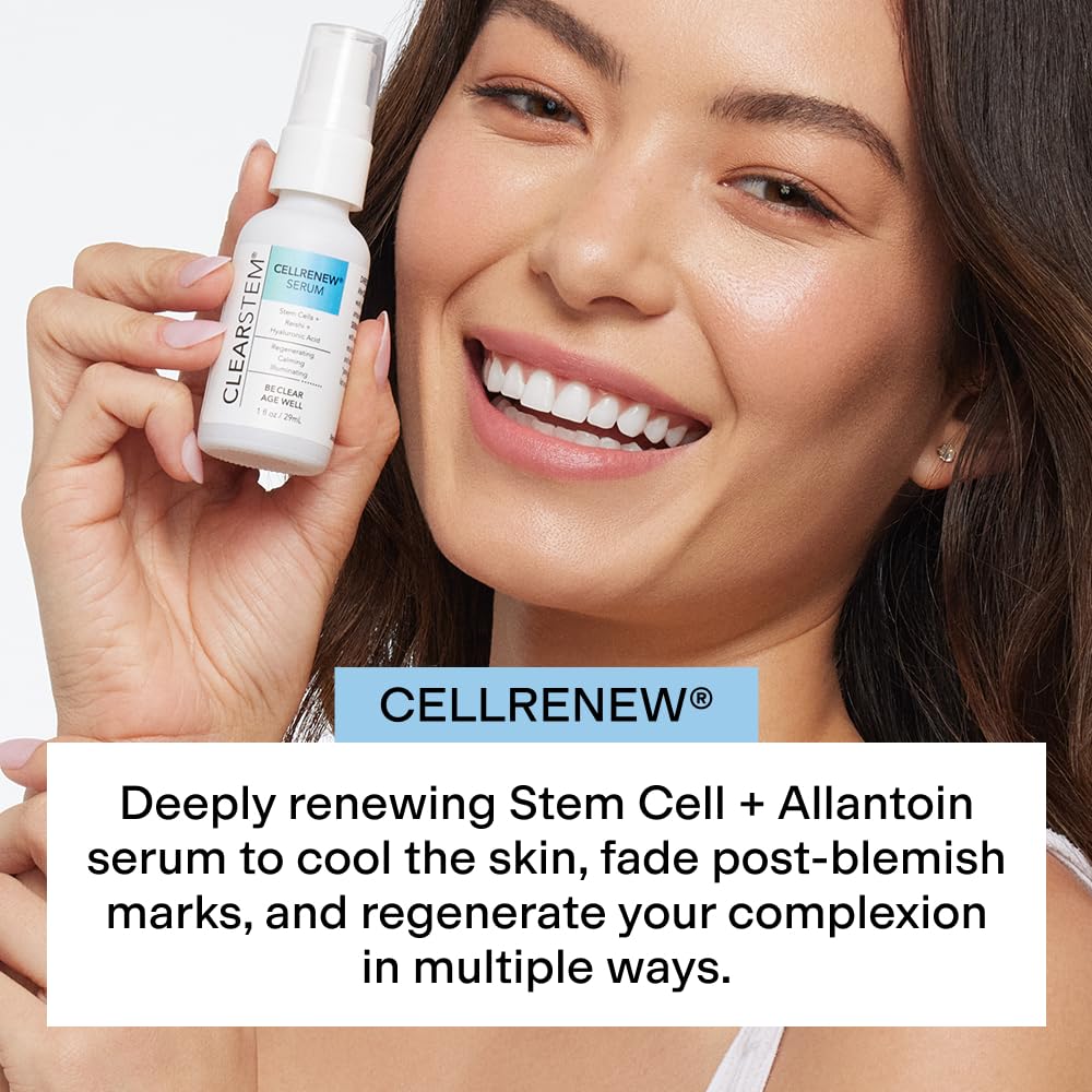 CLEARSTEM CELLRENEW serum pump ready for application and hydration